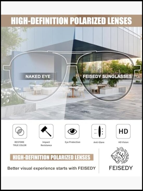 Retro Polarized Aviator Sunglasses Metal Frame UV400 Protection